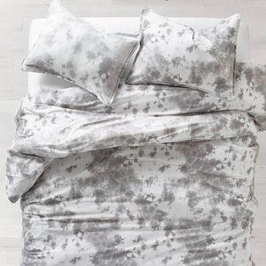 Queen Grey Tie Dye Jersey Duvet Cover